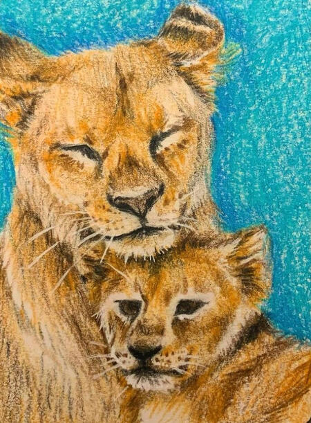 shaded coloring traditional, colored pencil
